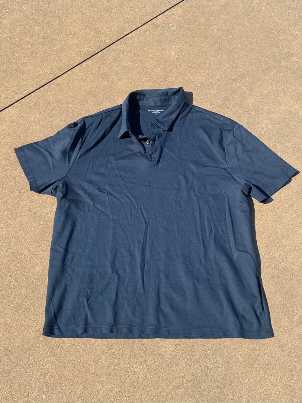 Charles Tyrwhitt Men's Navy Polo Shirt - Classic Short Sleeve